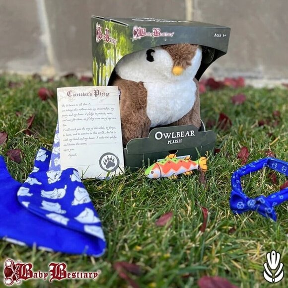 Owlbear Plush - Luxury Owl Bear Stuffed Animal - Boxed & Accessories - Brown - Picture 2 of 9